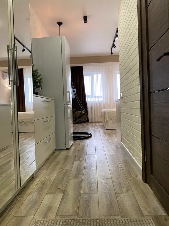 Уютная студия с видом на город