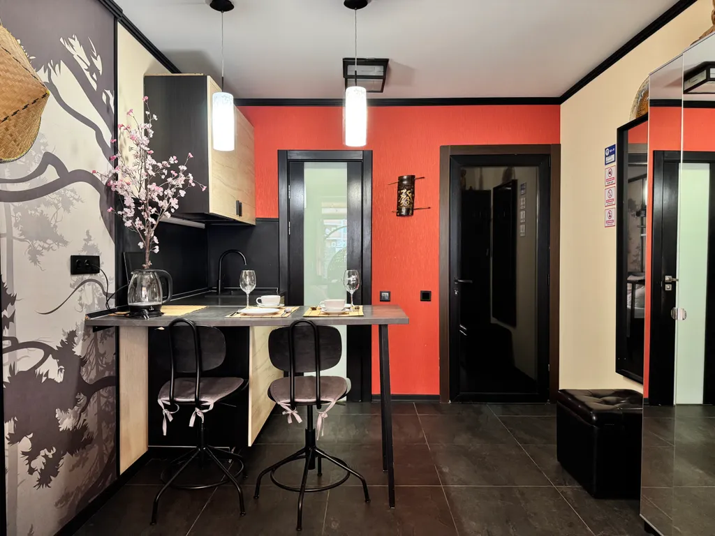 Студия Азия с кинотеатром, террасой и кухней