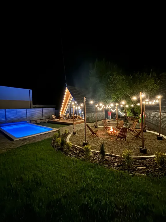 Коттедж А-фрейм коттедж Мята с бассейном — Прасковеевка