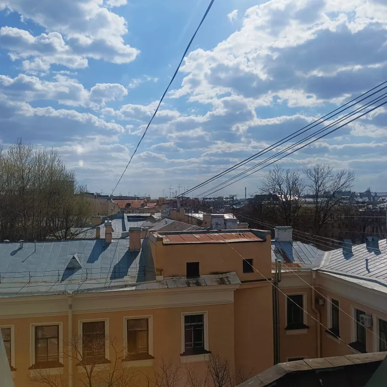 Квартира Квартира Мансардная евродвушка с видом на крыши и Невский — Санкт-Петербург