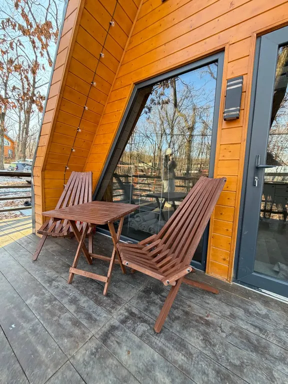 Дом A-Frame с купелью для Вашего уютного отдыха