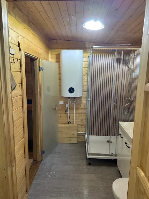 Уютный домик с террасой и сауной