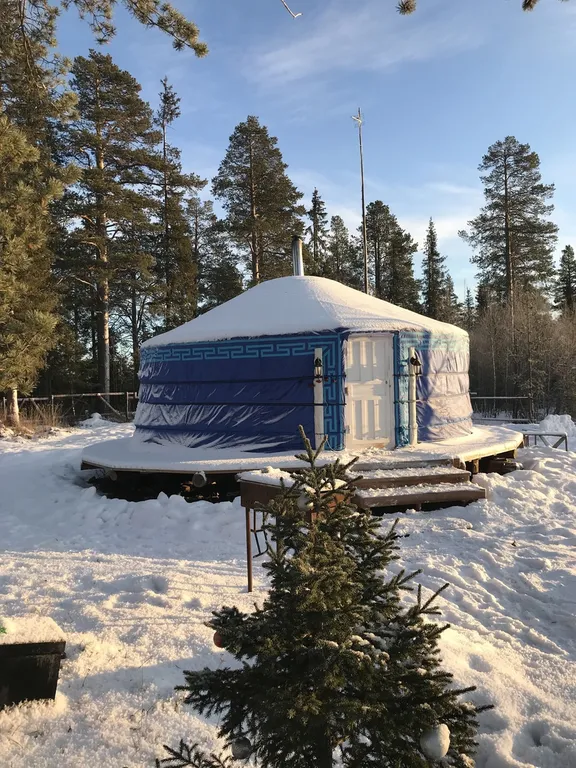 Настоящая Монгольская зимняя юрта