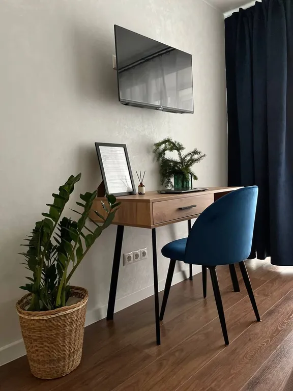 Стильная квартира с синей кухней — аренда посуточно в Сергиев Посад