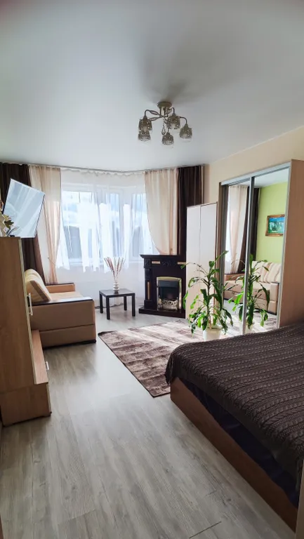 Квартира Евродвушка с камином, большой ванной и видом на пруд — аренда посуточно в Видное