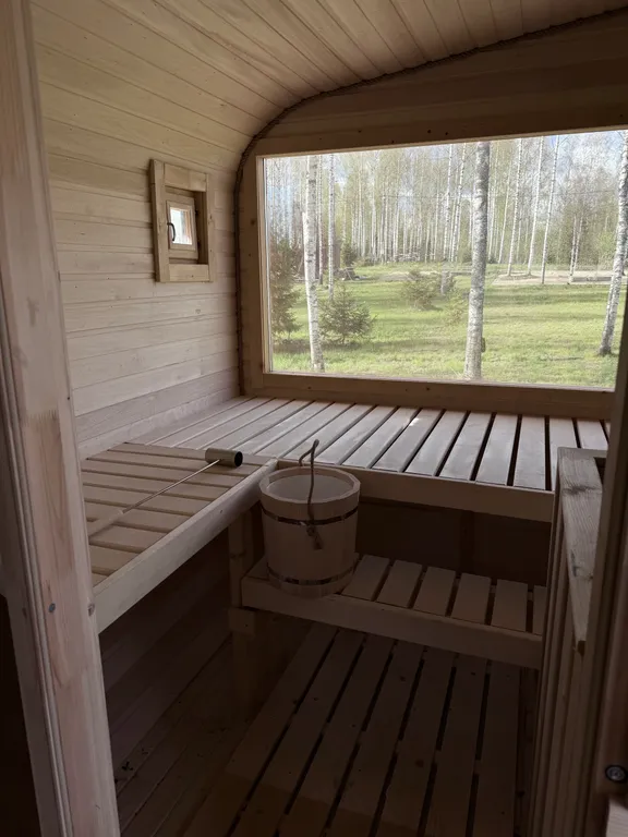 Дом у лесного озера с баней и чаном под Переславлем-Залесским