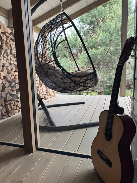 Коттедж Дубль дома с панорамными окнами на сосны — Семеновское