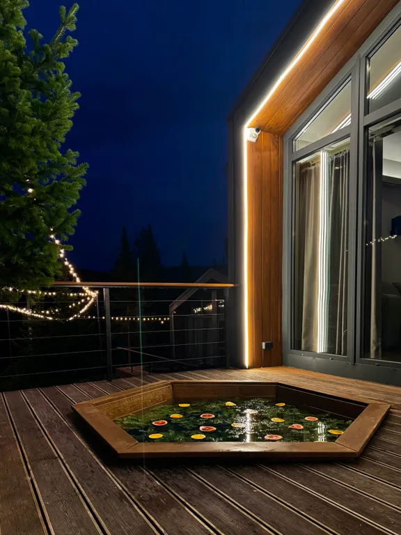 Дом SILVER с чаном на террасе