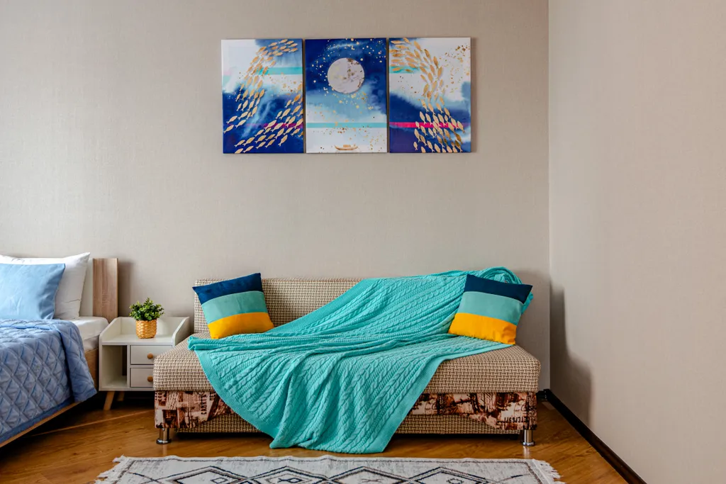 Просторная на заливе с панорамными окнами, кондиционер, 2 TV