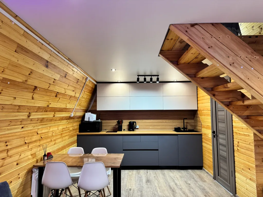 А-фрейм с видом на гору