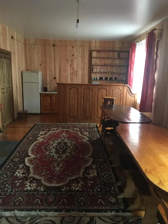 Кедровый дом на берегу реки Бия с видом на реку