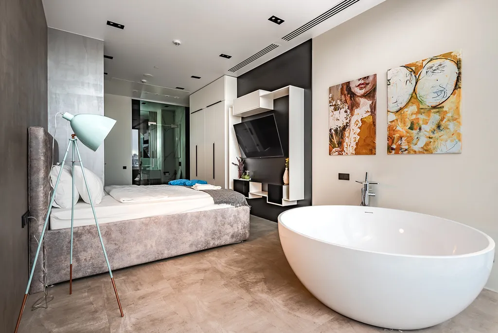 Квартира Квартира с ванной у окна в Башне Нева Тауэрс — Москва