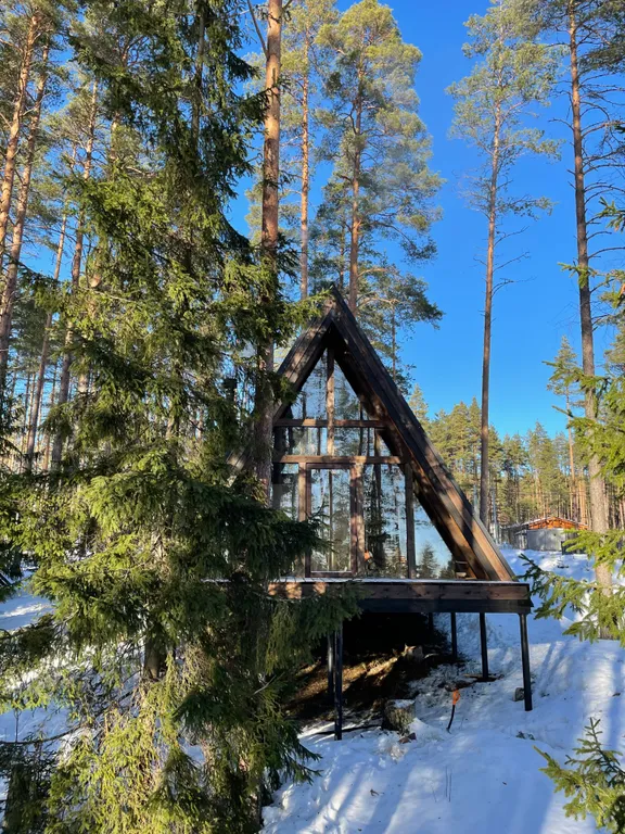 A-frame у Финского Залива посреди Корабельных сосен