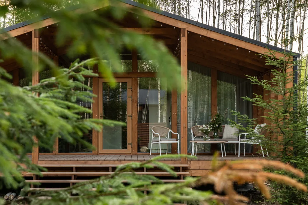 Дизайнерский дом в лесу