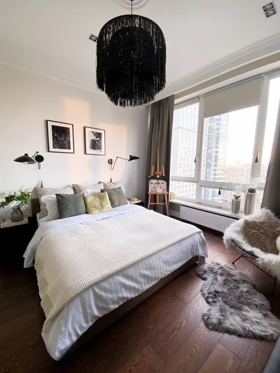 Квартира Атмосферная квартира с панорамным видом и 2-мя спальнями — Москва