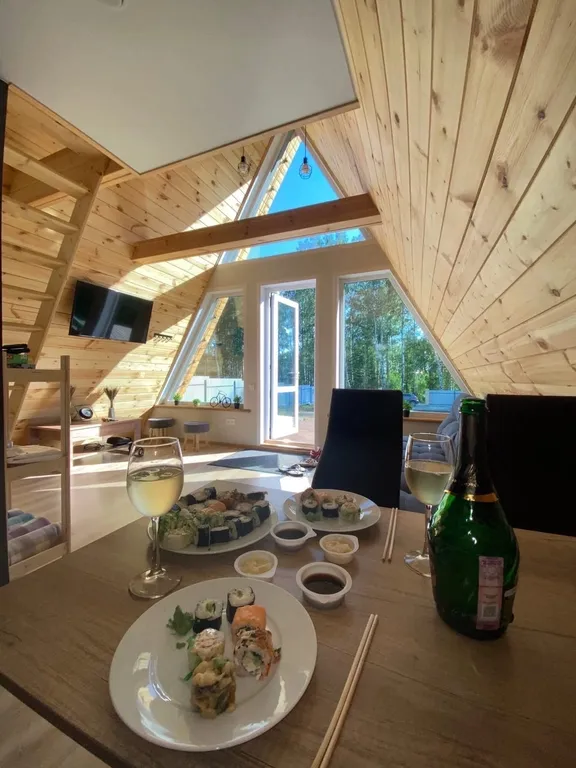 Уютный дом А-фрейм На воздухе