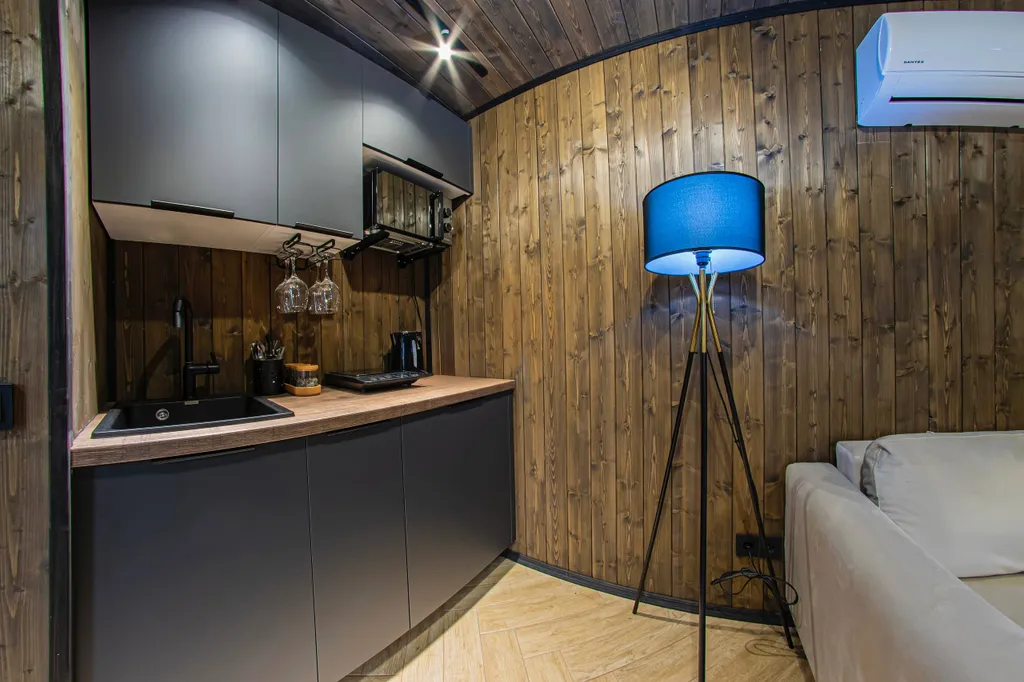 Вилла в сосновом лесу с чаном и баней