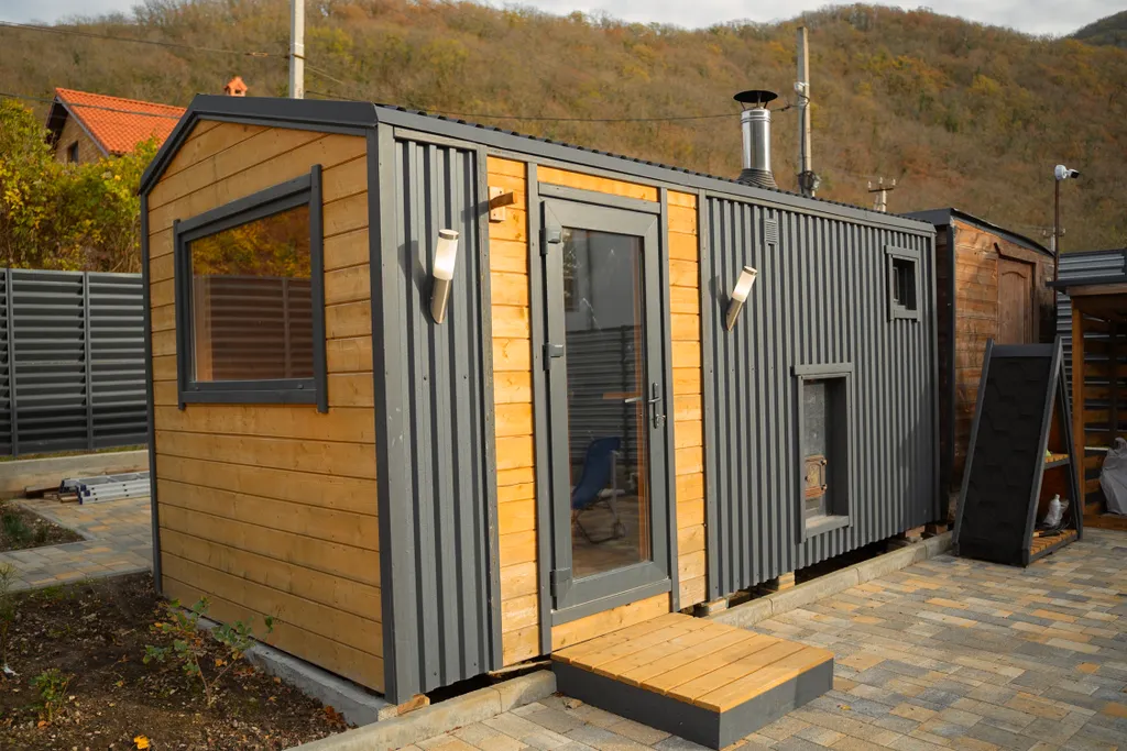 Коттедж А-фрейм коттедж Мята с бассейном — Прасковеевка