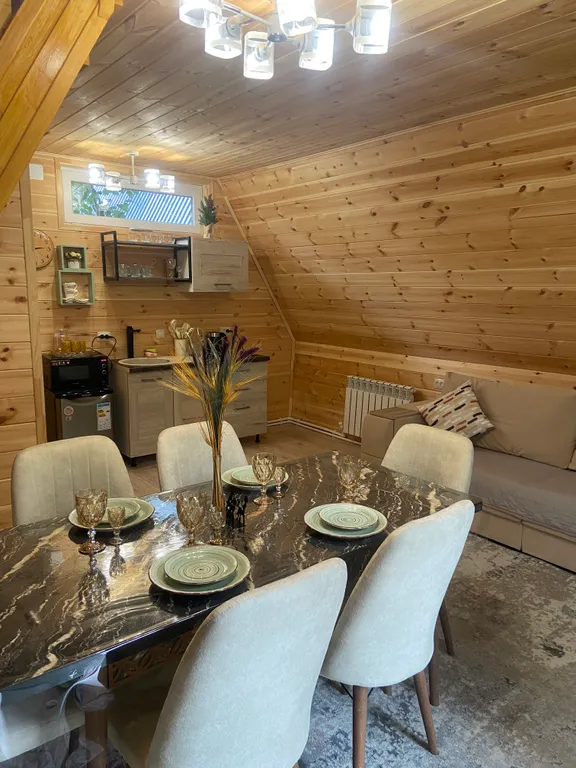 А-фрейм 1 с видом на горы и лес