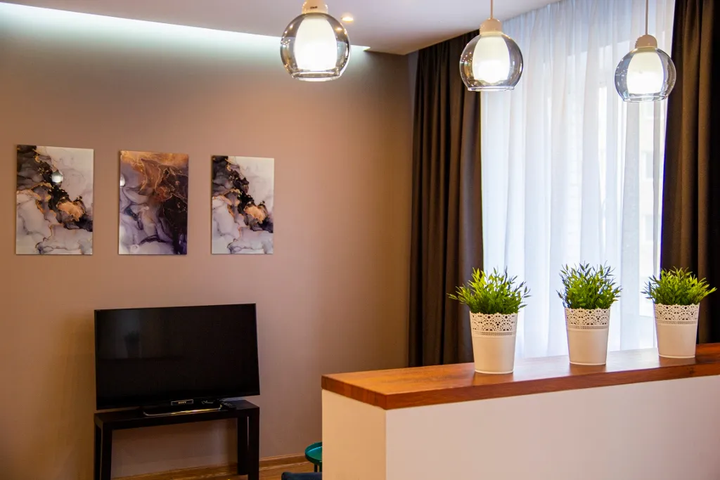 Современная студия бизнес класса с выходом в парк