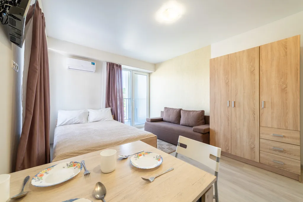 Апартамент с видом на море и горы