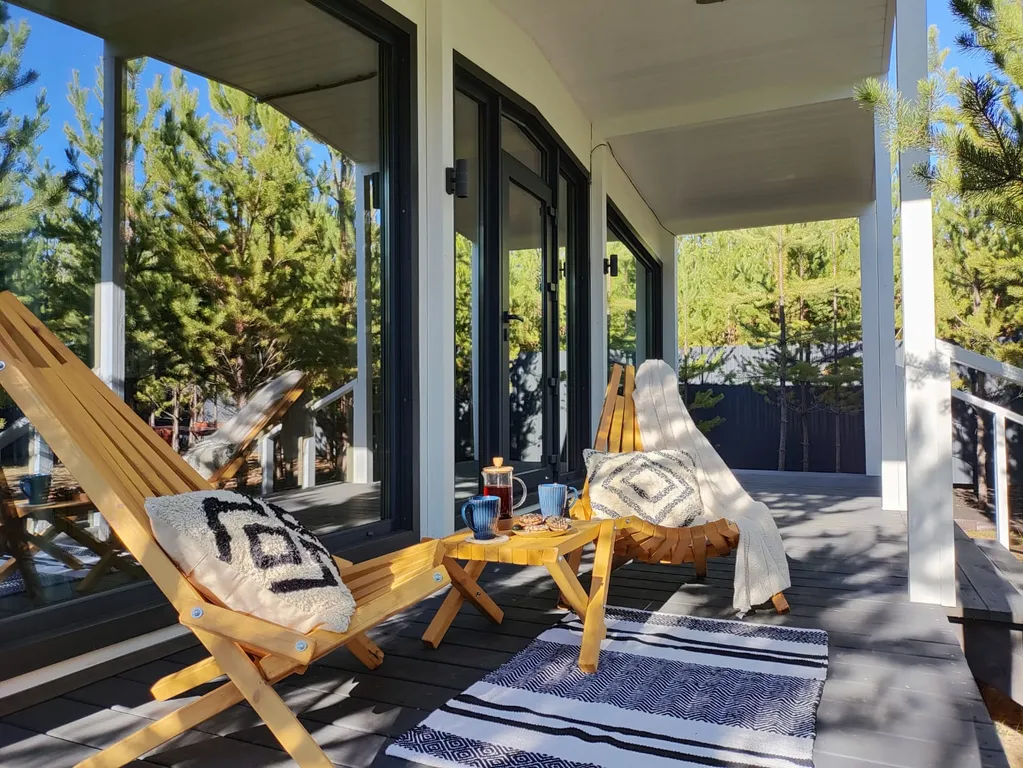 Домик, чан, баня в сосновом лесу, закрытая территория