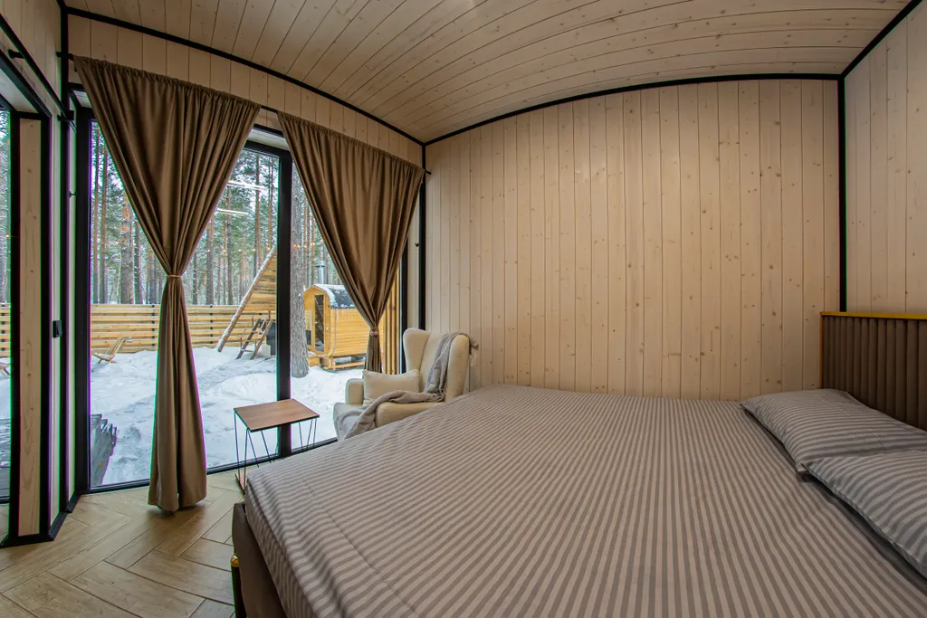 Вилла в Сосновом лесу с чаном и баней