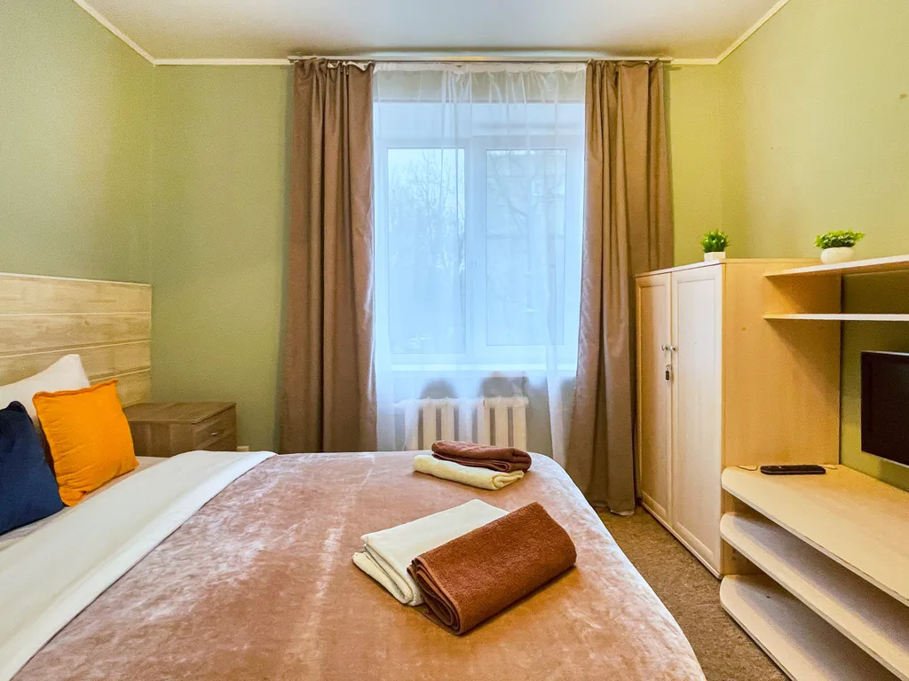 Просторная квартира с раздельными комнатами для 1-6 гостей