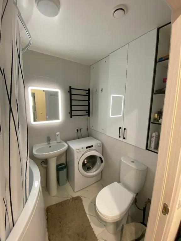 Романтичная квартира с видом на Москва Сити и джакузи