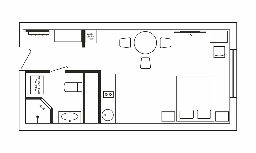 1-комнатная Квартира