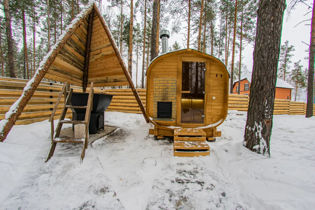 Вилла в Сосновом лесу с чаном и баней