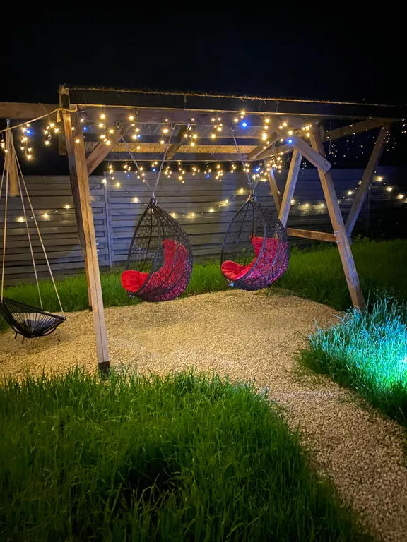 Домик а фрейм для круглогодичного отдыха с джакузи и баней