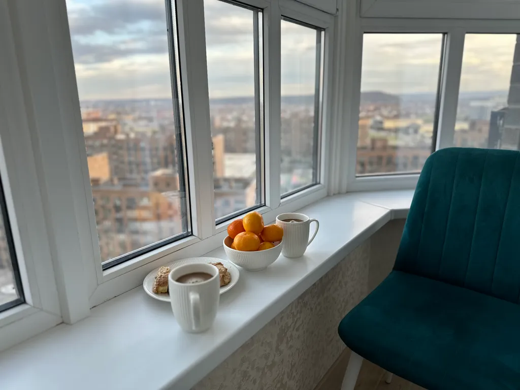 Элитная квартира с панорамным видом на город, 15 этаж