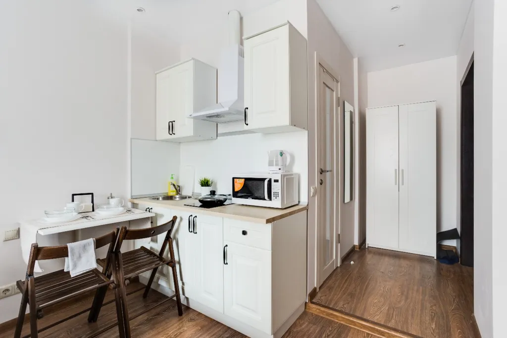 Студия Беж с балконом возле Меги