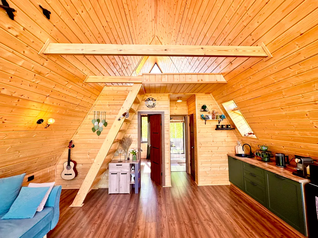 Коттедж Aframe, 2ух этажный дом, глэмпинг — Казань