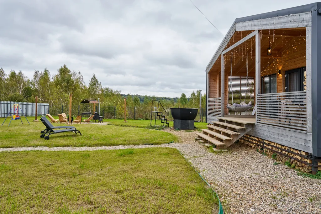 Панорамный дом у озера Сенеж рядом с банным комплексом
