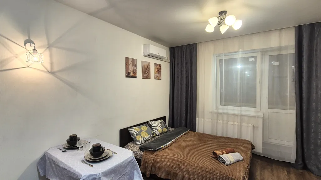 Комфортабельная студия в Новом Пушкино с кондиционером