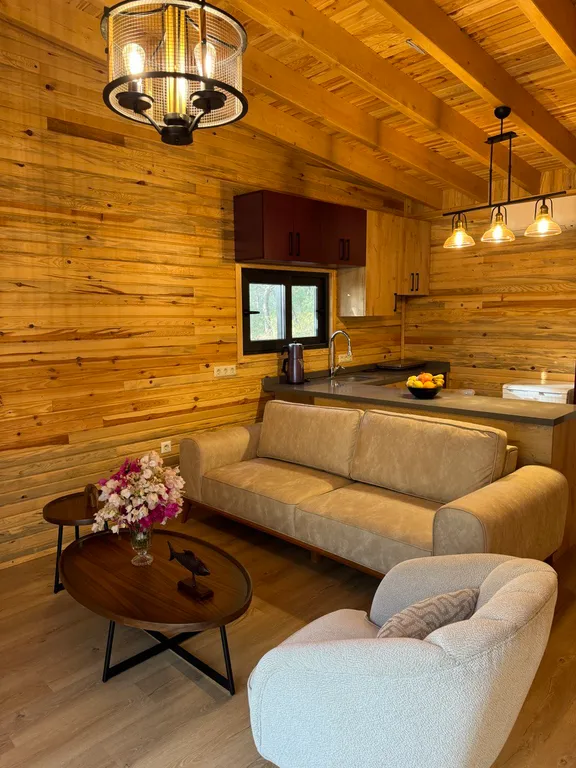 Просторное эко бунгало в сосновом лесу на побережье Турции