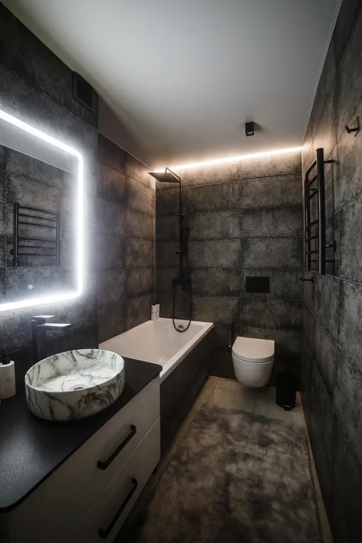 Стильная студия с дизайнерским ремонтом