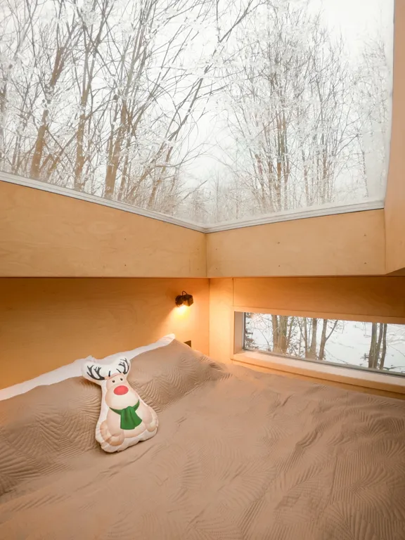 Коттедж Уютный двухуровневный домик с панорамными окнами на лес — Глинка