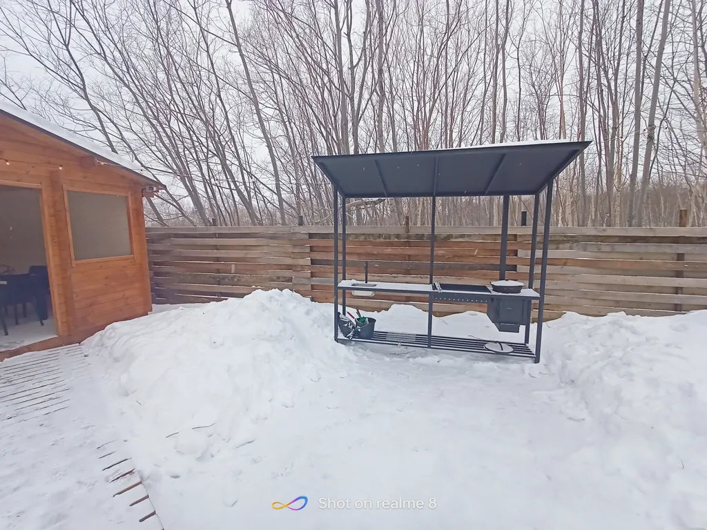 Домик А-фрейм с баней и купелью