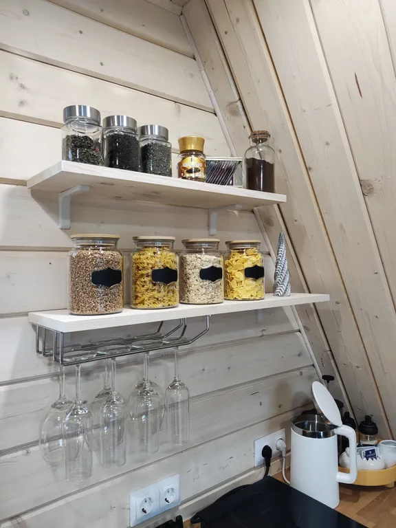 Уютный дом Aframe с банным чаном на дровах