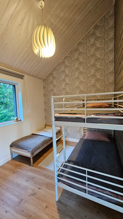 Дом на скале в окружении леса