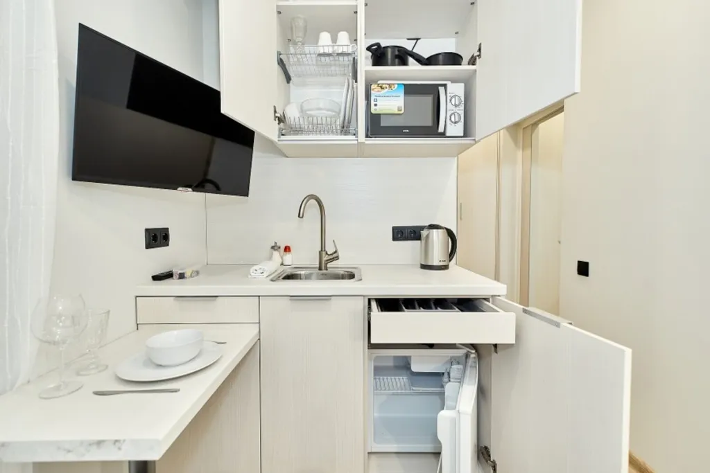 Квартира Квартира Одноместные апарты New Horizon Elans с современным ремонтом в центре — Санкт-Петербург