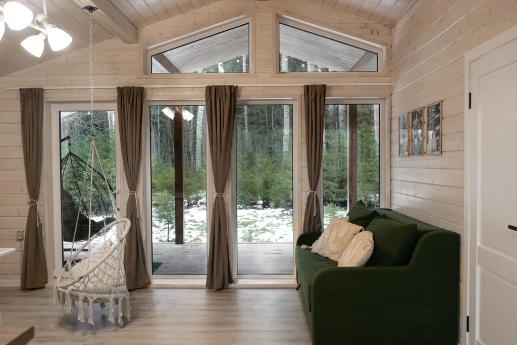 Коттедж Дом с видом на лес, сауной, 5 минут по лесной тропе до озера — Тосно