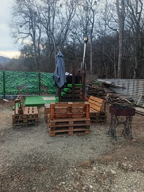 А-фрейм с видом на лес и с банным чаном