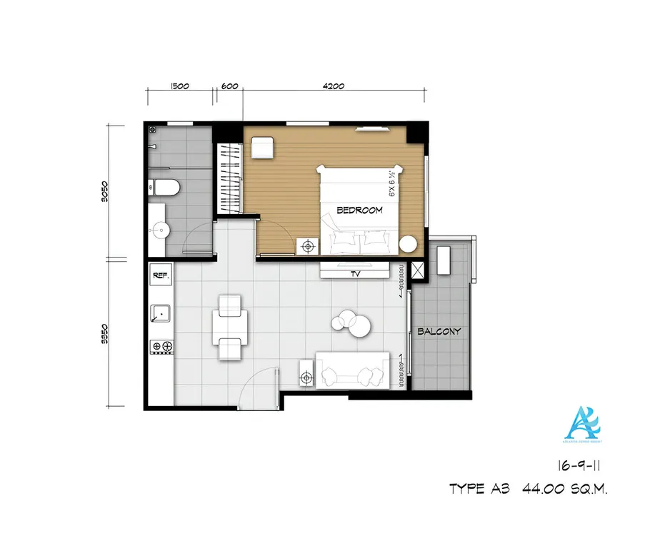 Большая евродвушка в Atlantis