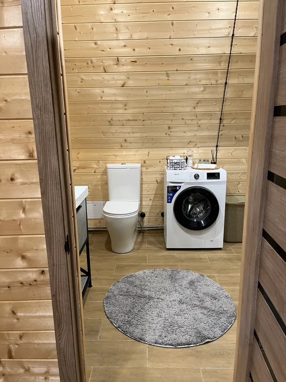 А-фрейм дом с видом на на горы