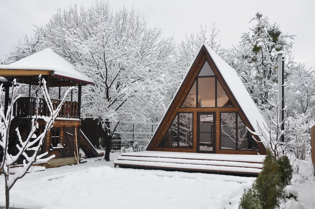 Spa-отдых в гостевом доме в стиле A-frame с отдельным двориком