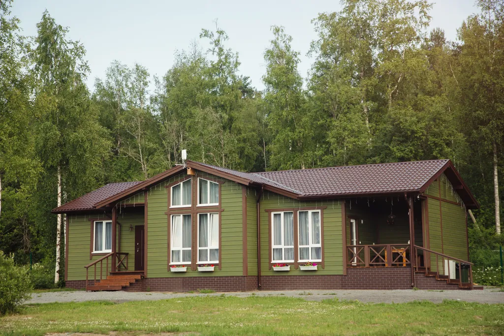 Большой панорамный коттедж в английском стиле с видом на озеро — аренда посуточно в Лахденпохья